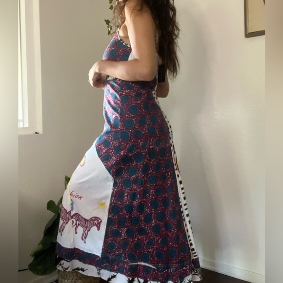 NWT Printed Midi Dress Sz S/M - Picture 4 of 7